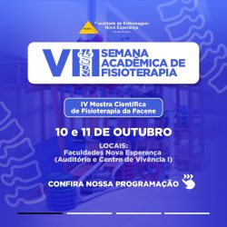 Curso de Fisioterapia da Facene anuncia sua VIII Semana Acadêmica