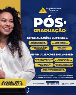 Faculdades Nova Esperança abrem matrículas para 09 cursos de pós-graduação