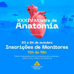 NUPEA ABRE INSCRIÇÕES PARA MONITORIA NA XXIV Mostra de Anatomia